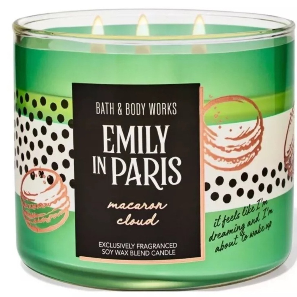 Bath & Body Works + EMILY IN PARIS Limited Edition MACARON CLOUD 3-Wick Candle